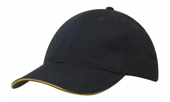 Headwear Brushed Heavy Cotton Cap With Sandwich Trim X12 - 4210 - City Workwear
